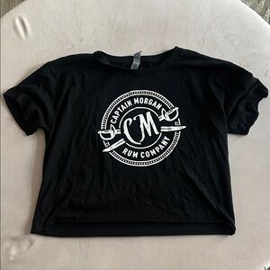 Next Level Apparel Black Graphic Tee Captain Morgan